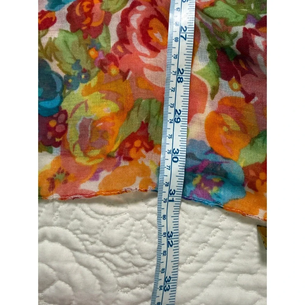 Scarf4you Infinity Scarf Womens OS Multicolor‎ Floral Lightweight Sheer 30x70